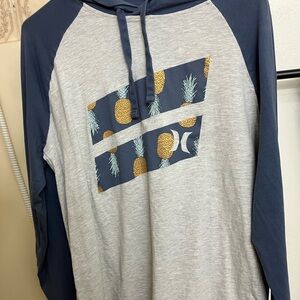 Hurley Blue and Gray Crewneck Sweater